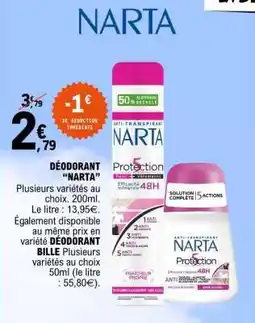 E.Leclerc Déodorant Narta offre