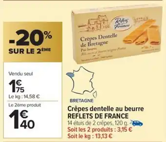 Carrefour Market Crêpes dentelle au beurre reflets de france offre