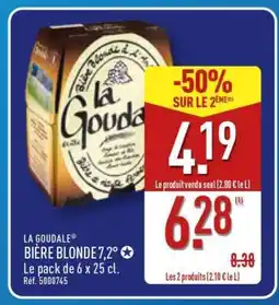 ALDI LA GOUDALE BIÈRE BLONDE 7,2° offre