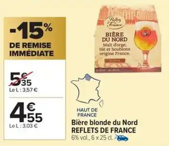 Carrefour Market Bière blonde du nord reflets de france offre