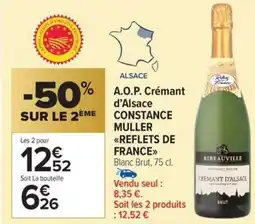Carrefour Market A.o.p. crémant d'alsace constance muller reflets de france offre