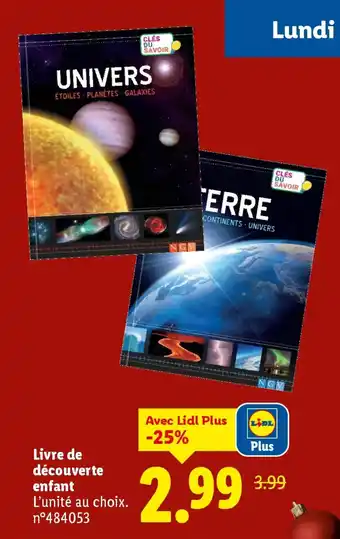 Lidl Livre de découverte enfant offre