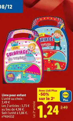 Lidl Livre pour enfant offre