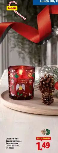 Lidl Livarno Home Bougie parfumée dans un verre offre