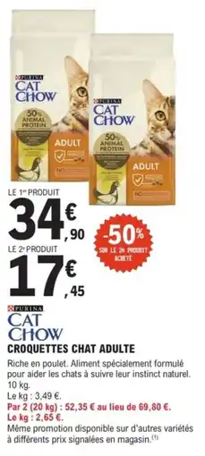 E.Leclerc Brico Cat chow croquettes chat adulte offre