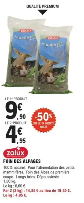 E.Leclerc Brico Foin des alpages zolux offre