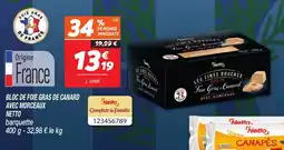Netto Bloc de foie gras de canard avec morceaux netto offre