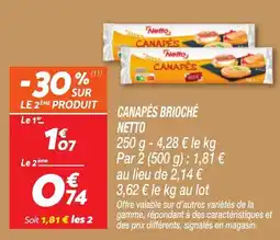 Netto Canapés brioché netto offre