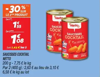 Netto Saucisses cocktail netto offre