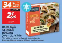 Netto Les mini roulés x20 surgelés bistro emile offre