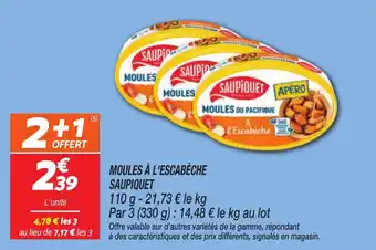 Netto Moules à l'escabèche saupiquet offre