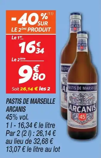 Netto Pastis de marseille arcanis offre
