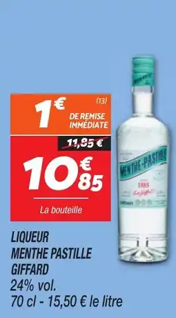 Netto Liqueur menthe pastille giffard offre
