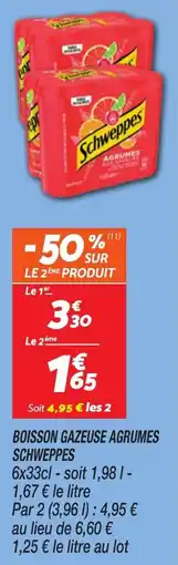 Netto Boisson gazeuse agrumes schweppes offre