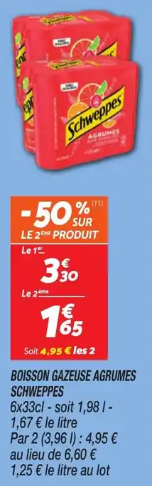 Netto Boisson gazeuse agrumes schweppes offre