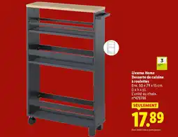 Lidl Livarno Home Desserte de cuisine à roulettes offre