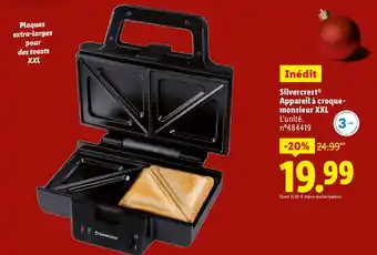 Lidl SILVERCREST Appareil à croque- monsieur XXL offre