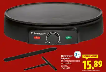 Lidl SILVERCREST Crêpière T offre