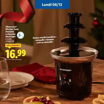 Lidl SILVERCREST Kitchen Tools Fontaine à chocolat électrique offre