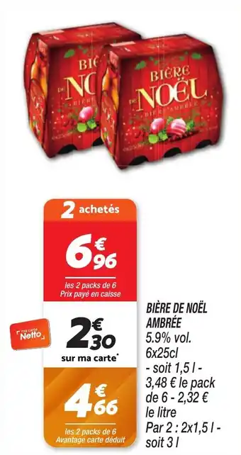 Netto Bière de noël ambrée offre