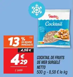 Netto Cocktail de fruits de mer surgelé netto offre