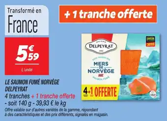 Netto Le saumon fumé norvège delpeyrat offre