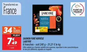 Netto Saumon fumé norvège labeyrie offre