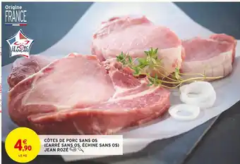 Intermarché Jean rozé côtes de porc sans os offre