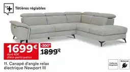 BUT Canapé d'angle relax électrique newport iii offre