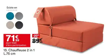 BUT Chauffeuse 2 in 1 l.75 cm offre