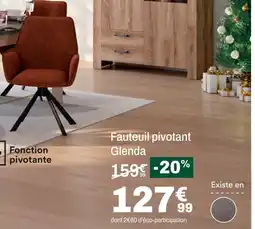 BUT Fauteuil pivotant glenda offre