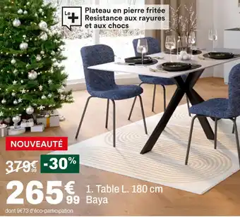 BUT Table l. 180 cm baya offre