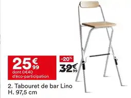 BUT Tabouret de bar lino offre