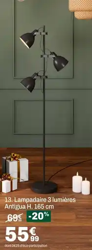 BUT Lampadaire 3 lumières antigua h. 165 cm offre