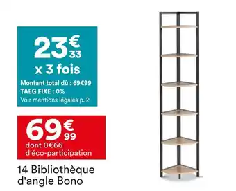BUT Bibliothèque d'angle bono offre