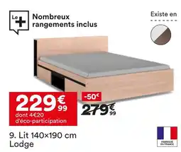 BUT Lit 140×190 cm lodge offre