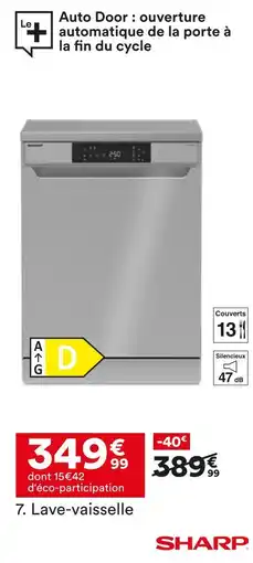 BUT Sharp lave-vaisselle qwna1bf47di-fr offre