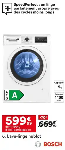 BUT Bosch lave-linge hublot offre