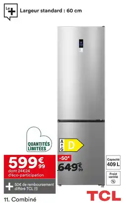 BUT Tcl combiné rp409bid0 offre