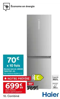 BUT Haier combiné hdpw5618cnpk offre