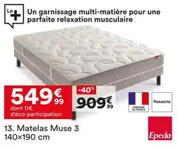 BUT Epeda matelas muse 3 140×190 cm offre