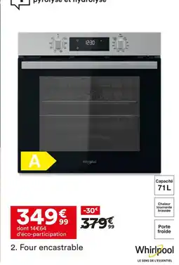 BUT Whirlpool four encastrable offre