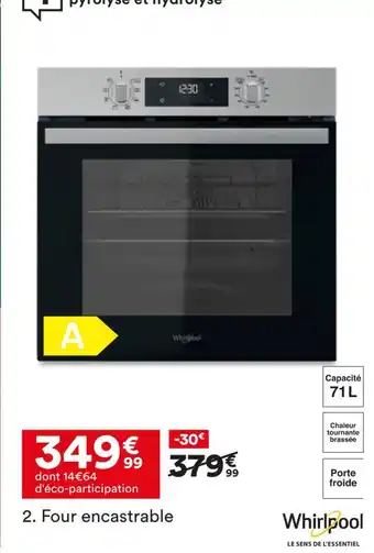 BUT Whirlpool four encastrable offre