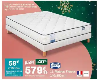 BUT Simmons matelas fitness offre