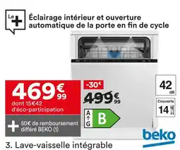 BUT Beko lave-vaisselle intégrable bdin29453 offre