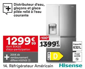 BUT Hisense réfrigérateur américain offre