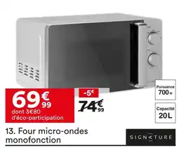 BUT Signature four micro-ondes monofonction offre