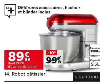 BUT Signature robot pâtissier km141gm gris et rouge offre