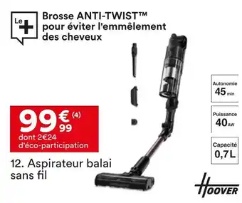 BUT Hoover aspirateur balai sans fil offre