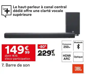 BUT Jbl barre de son offre